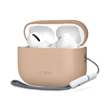 Dėklas Tech-Protect Silicone skirtas AirPods Pro 3, smėlio spalvos
