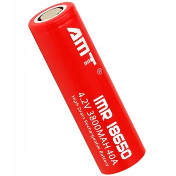 18650 Li-Ion Rechargeable Battery 3800mAh 4.2V, 1 pc, Red
