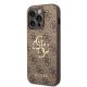 Guess iPhone 15 Pro Case 4G Big Metal Logo, Brown
