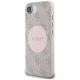 Guess 4G Circle Classic Logo MagSafe Case for iPhone 16e Pink