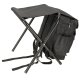 Folding fishing camping chair with backpack 10L black