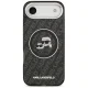 Karl Lagerfeld IML Glitter Karl & Choupette Heads Logo MagSafe iPhone Air Case - Black