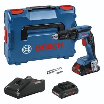 Bosch GTB 18V-45 Professional Cordless Drywall Screwdriver (2x 4.0Ah, GAL 18V-40, L-BOXX)