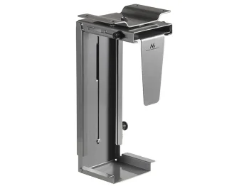 Maclean MC-713 S Under-Desk PC Mount Holder, Silver