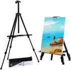 Artists Easel Stand for Painting Drowing and Display with Case, Black
