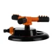 Gardlov 3-Arm Rotating Garden Sprinkler, Black/Orange