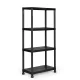ModernHome 4-Tier Storage Shelving Unit, 61 x 30 x 131 cm, Black