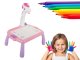 Children’s drawing projector with table and markers, pink