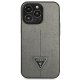 Guess Saffiano Triangle Logo Case for iPhone 13 Pro / 13, Silver