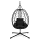 MultiGarden Hanging Egg Chair with Stand, Cushions Included, 120 kg Capacity