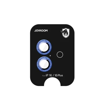 Joyroom JR-MSF0300 kameros apsauginis stiklas iPhone 16 / 16 Plus, mėlynas