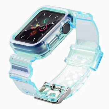 Strap Light Set Silicone Band & Case for Apple Watch 42mm Blue