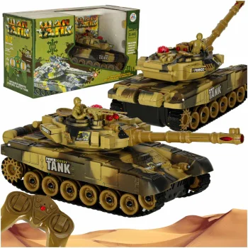 RC War Tank 9993 2.4 GHz Remote Control Battle Tank, desert