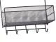 Hanging Metal Organizer / Shelf for Kitchen and Bathroom, Black