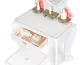 Ecotoys W08H102B Wooden Kids Dressing Table with Mirror and Stool