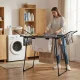 Foldable Clothes Drying Rack with 82 ft of Drying Space, Gullwing, Black