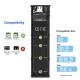 M.2 PCIe NVMe SSD External Enclosure USB 3.1 Type-C, Black