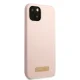Guess Silicone Logo Plate MagSafe Case for iPhone 13 mini, Pink