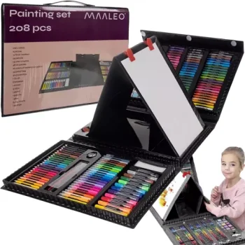 Maaleo Art Set in Suitcase, 208 Pieces, Black