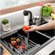 Expandable Basket Strainer Colander Over the Sink for Vegetables and Fruits Washing