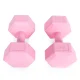 Modernhome HCD-10-PK Hexagonal Dumbbells, 2 x 5 kg, Pink
