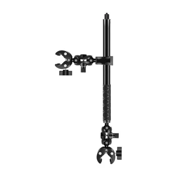 PULUZ Motorcycle and Bicycle Mount with Clamps and 150 cm Selfie Stick, Black