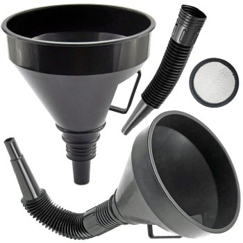 Funnel for fuel liquids oil tank large strainer XXL