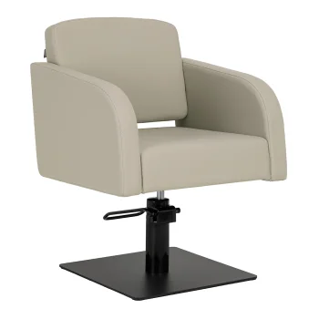 Hairdressing Chair Gabbiano Elda with Hydraulic Lift, Beige / Black