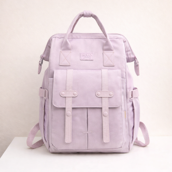 Spacious Women's City Backpack, A4, Purple