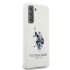 Samsung Galaxy S21 (SM-G991) US Polo Silicone Logo Case Cover (USHCS21SSLHRWH), White
