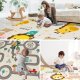 Double-sided Foldable Foam Play Mat Pad Rug for Kids, Street/Animals, 198x179cm