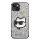 Apple iPhone 14 6.1\" Karl Lagerfeld Glitter Choupette Patch Case Cover (KLHCP14SG2CPS), Silver