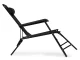 MultiGarden Foldable Garden Sun Lounger with Headrest, Black