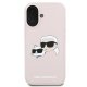 Karl Lagerfeld Silicone Karl & Choupette Head MagSafe Case for iPhone 16 Plus, Pink