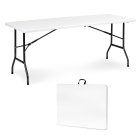 6 ft Folding Table Heavy Duty Portable Utility Table MultiGarden, white
