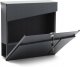 Modern Wall Mounted Mailbox with Newspaper Holder, Anthracite