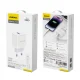 Dudao A20EU USB-A 18W network charger - white + USB-A - Lightning cable