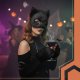 Cat Fox Wolf Cosplay Costume Set 4pc by Ruhhy 26248, Black