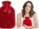 Plush Rubber Thermofor Warmer Large In Cover Soft Fur