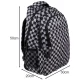 Kruzzel 30L Backpack with Shoe Bag, Checkered, Black