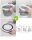 Large Foldable Silicone Bucket with Handle 5L Grey-White