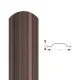 Profiled Metal Fence Board POLO PMx2 1500 mm, RAL8019 Gray Brown