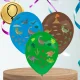 Large Latex Balloons with Dinosaur Stickers, 3 Pcs, 35 cm