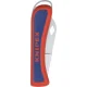 KNIPEX 16 20 50 SB Electrician\'s Folding Knife, 80 mm Blade, Red / Blue