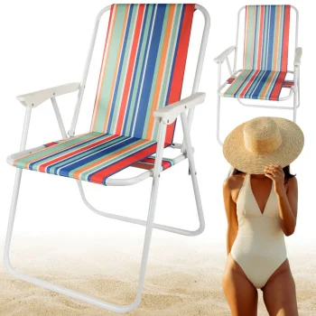 Folding Tourist and Beach Chair for Camping and Garden