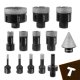 Diamond Hole Saw Set 13pcs for Porcelain Tile Granite Concrete M14 Bigstren 27012