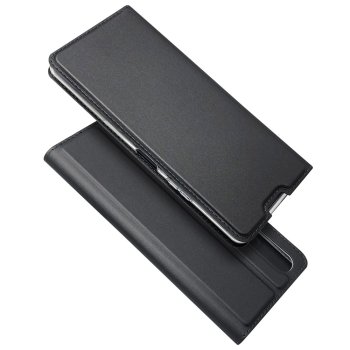Sony Xperia 10 II Magnetic Leather Case Cover Card Holder, Black