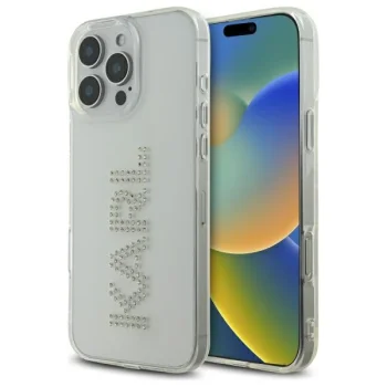 Karl Lagerfeld iPhone 16 Pro Max Case IML Rhinestones Logo, Transparent
