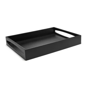 Leopold Vienna Wooden Tray LV618000 40x30x6 cm with Handles, Black