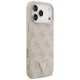 Guess iPhone 17 Pro Max Case Leather 4G Triangle Strass MagSafe, Pink